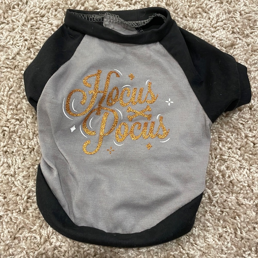 Hocus pocus dog shirt for halloween size small